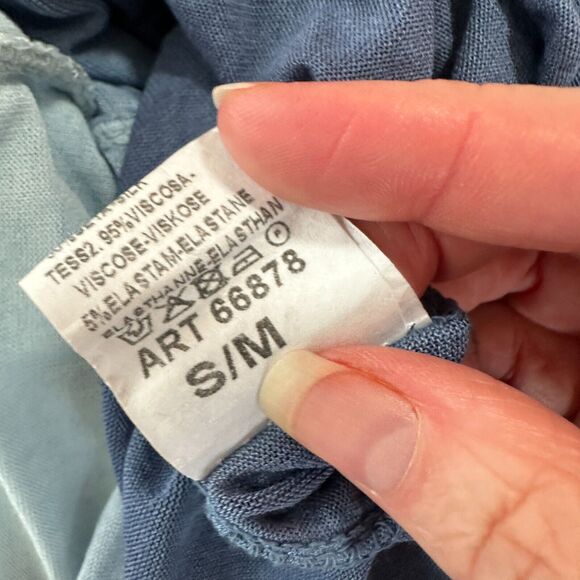 Kate by Laltramoda Light Blue Ombre Tank Sleeveless Lined Midi Maxi Dress S / M - Picture 10 of 12